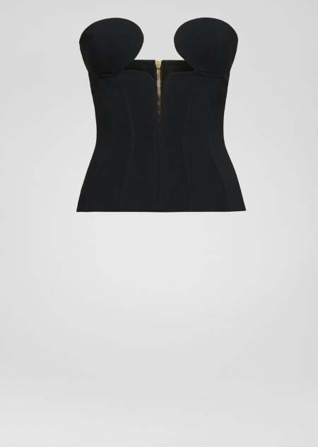 Top Versace Versace Graphic Neckline Bustier Dama | XTYLRWD-27